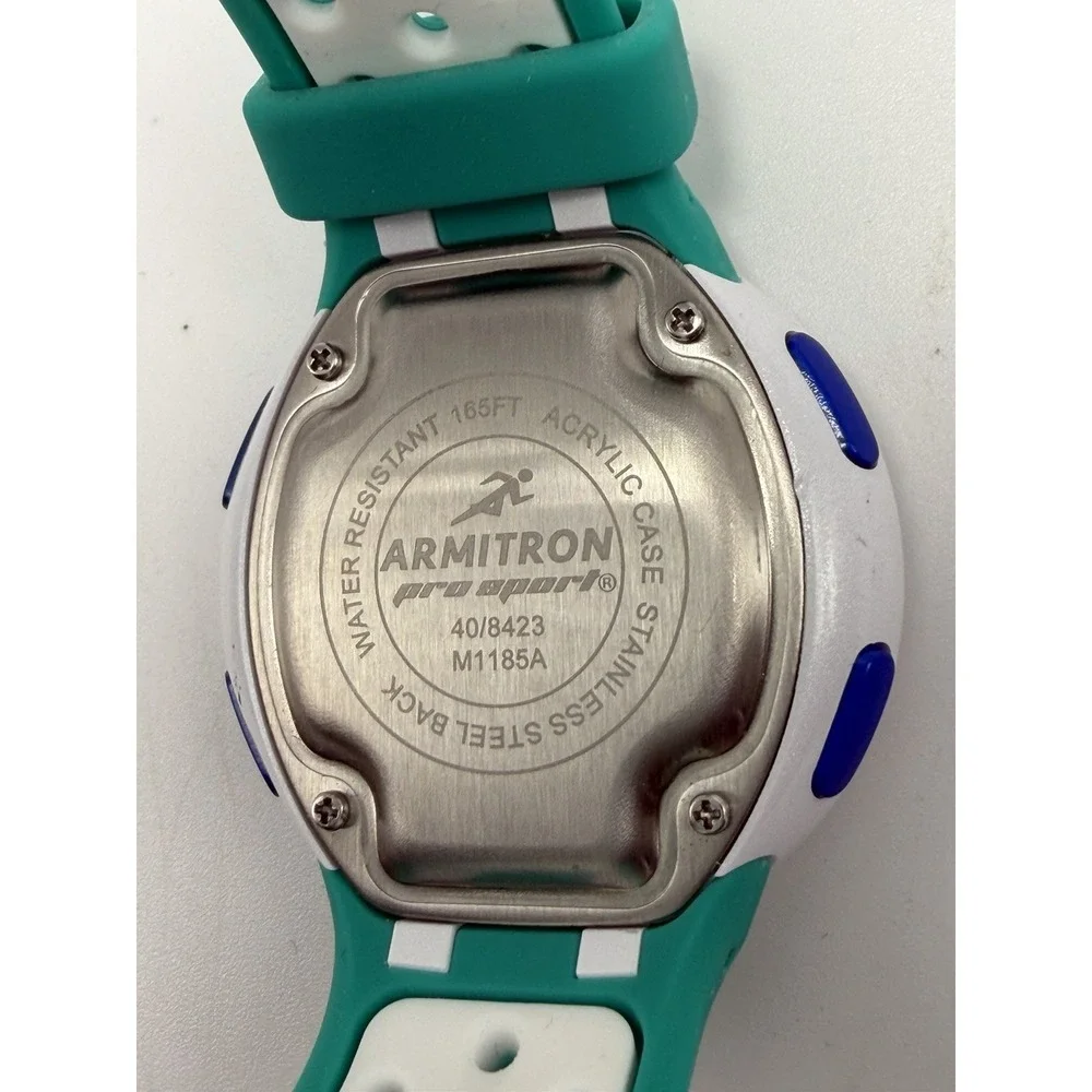 Armitron Pro Sport 40/8423‎ Green Digital Ladies Watch 43MM 8.5